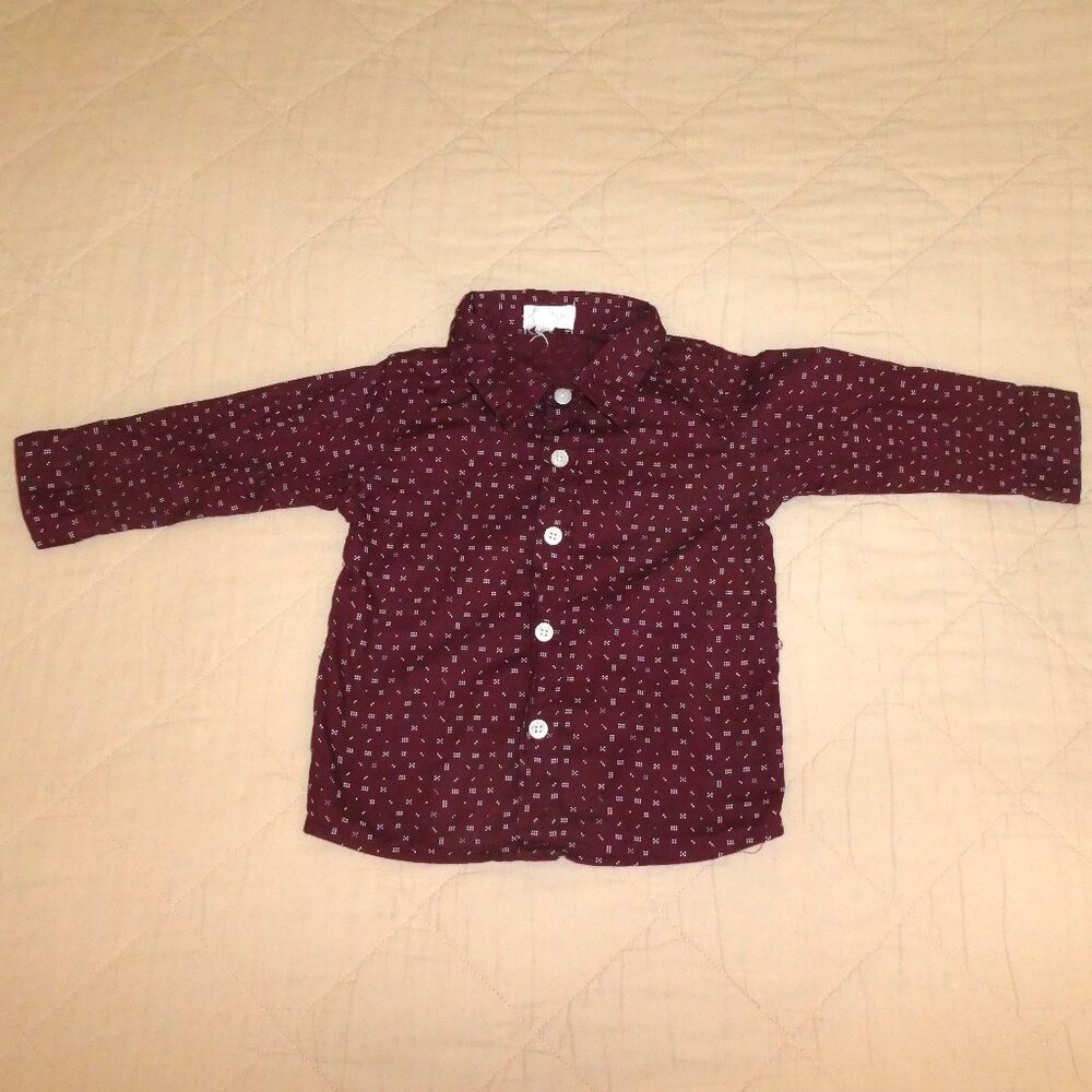 4/$20 Tahari Toddler Boy Long Sleeve Button Down Shirt Size 18 months
